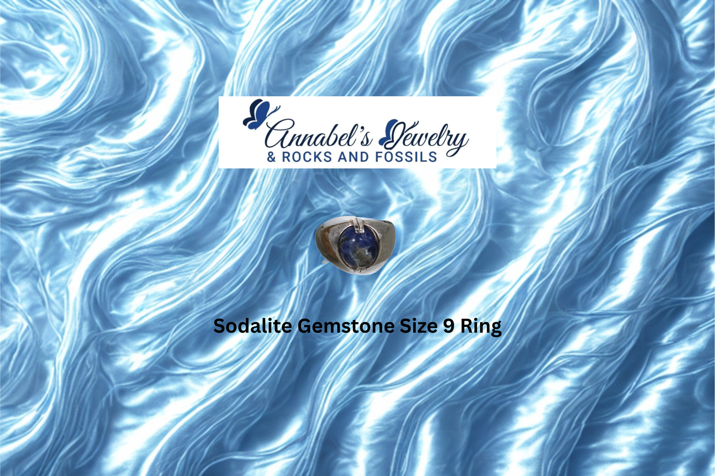 Sodalite Gemstone Size 9 Ring