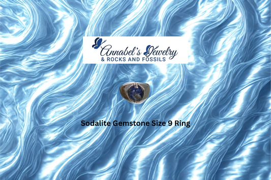 Sodalite Gemstone Size 9 Ring