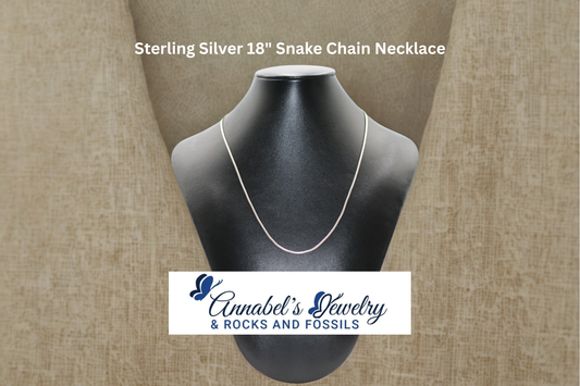 Sterling Silver 18" Snake Chain Necklace