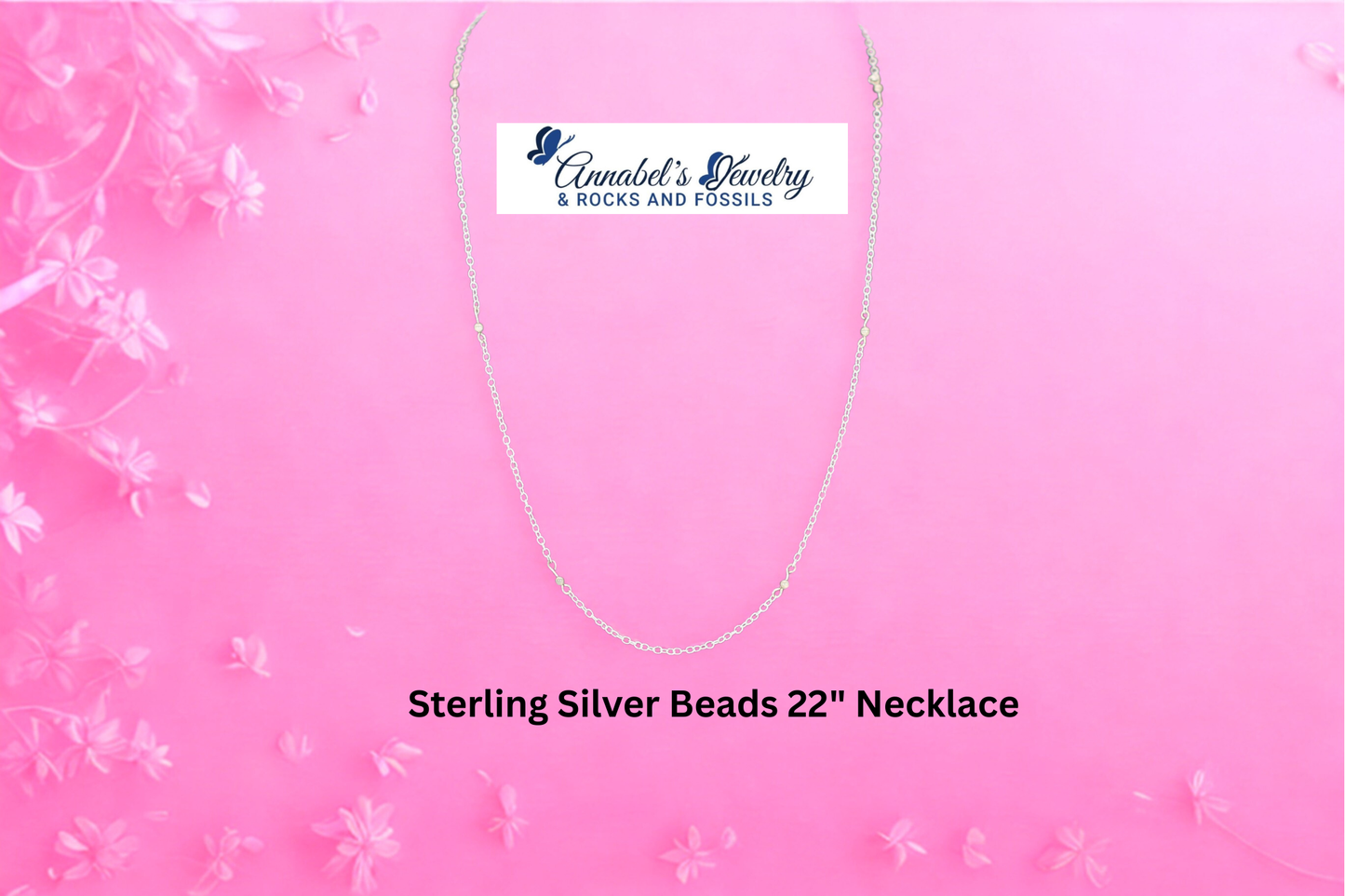Sterling Silver Beads 22" Necklace