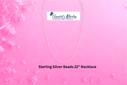 Sterling Silver Beads 22" Necklace