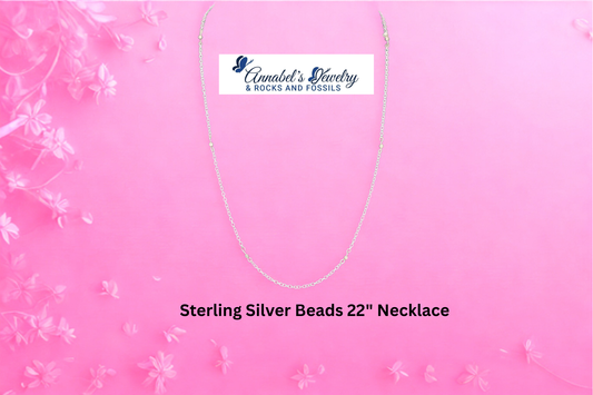 Sterling Silver Beads 22" Necklace