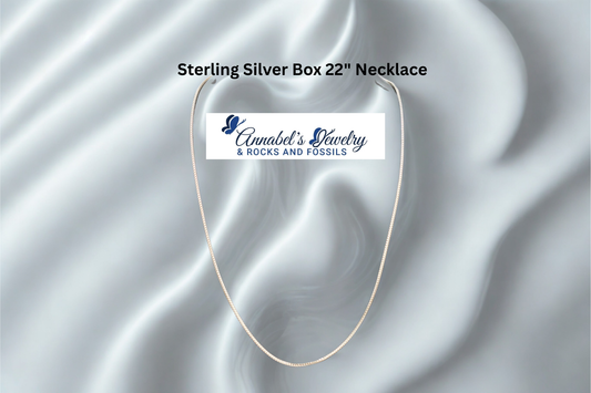 Sterling Silver Box 22" Necklace