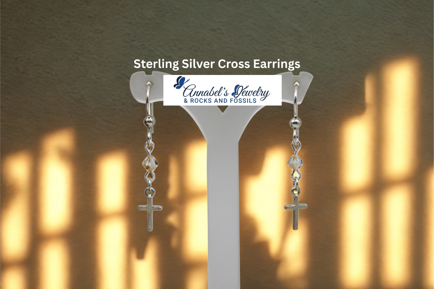 Sterling Silver Cross Earrings