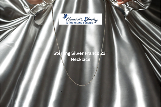 Sterling Silver Franco 22" Necklace