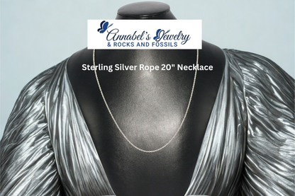 Sterling Silver Rope 20" Necklace