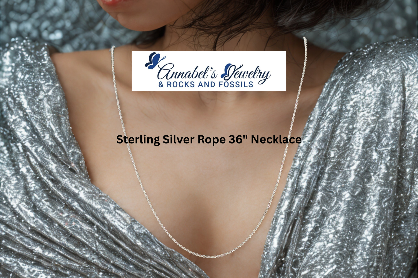 Sterling Silver Rope 36" Necklace