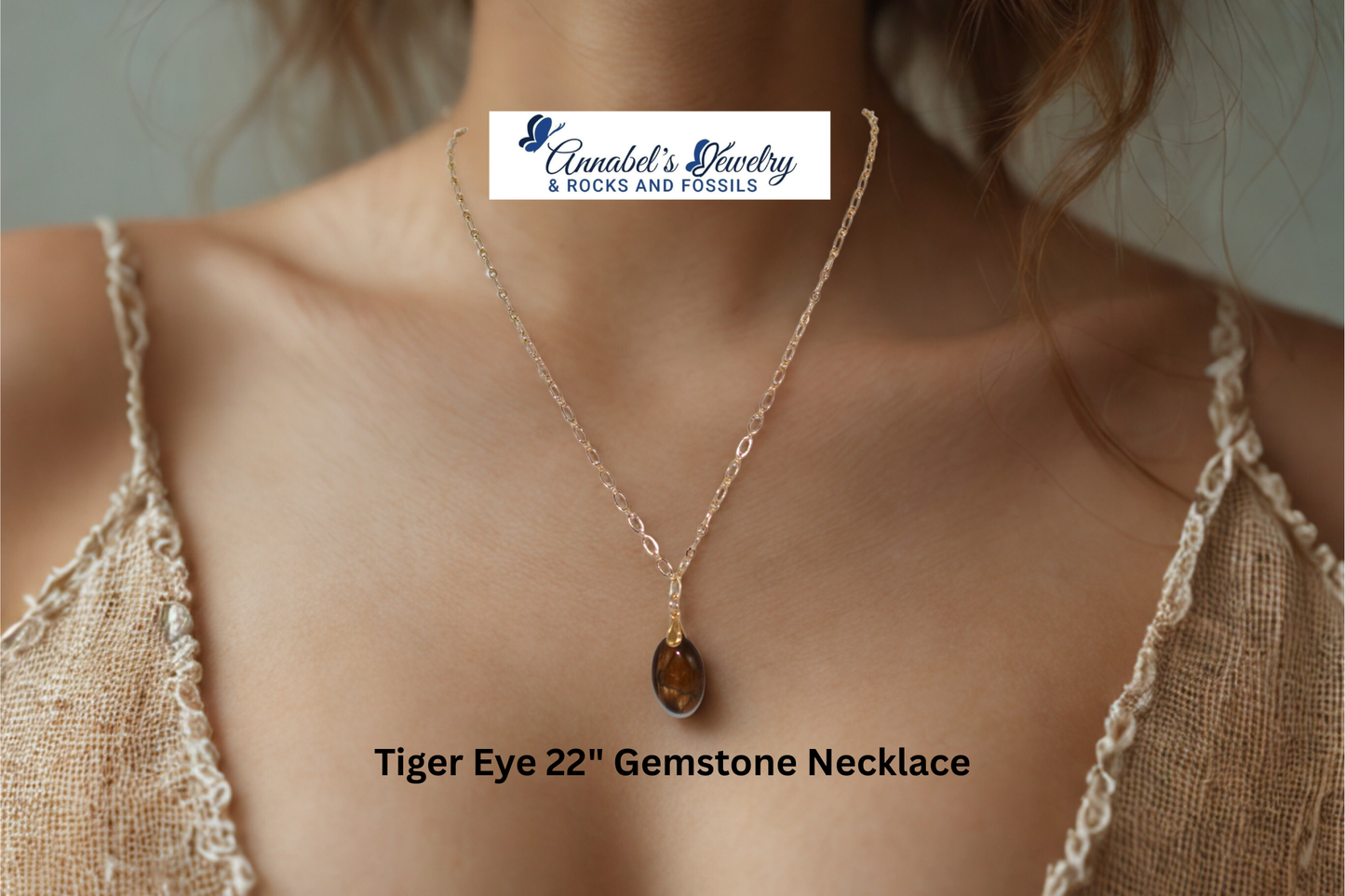 Tiger Eye 22" Gemstone Necklace