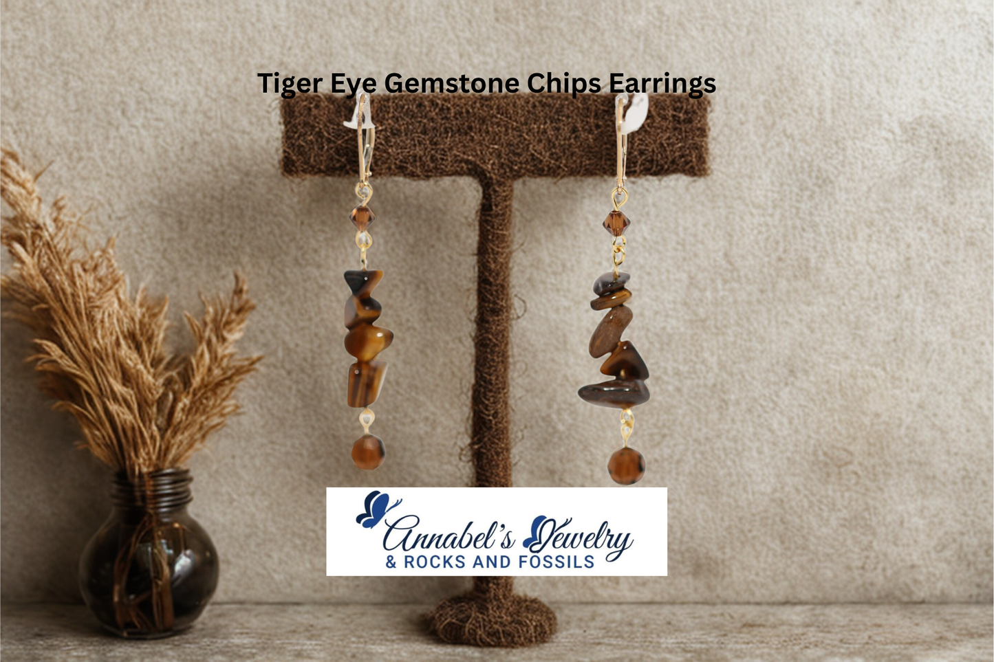 Tiger Eye Chips Earrings