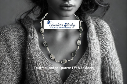 Tourmalinated Quartz 17" Necklace
