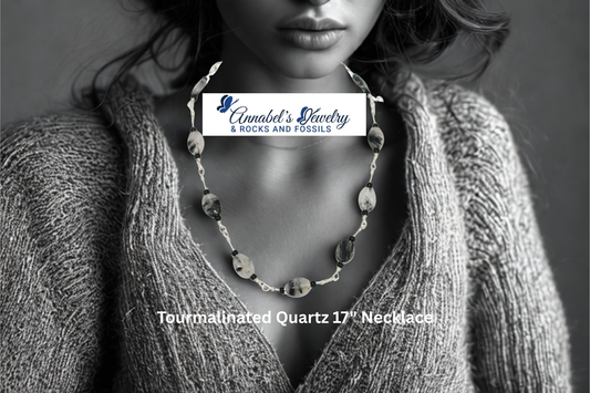 Tourmalinated Quartz 17" Necklace