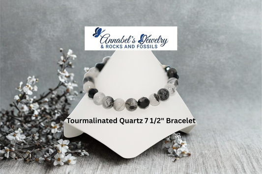 Tourmalinated Quartz 7 1/2" Bracelet