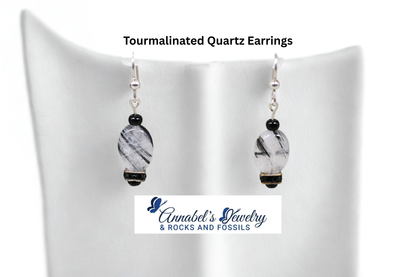 Tourmalinated Quartz Earrings