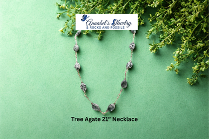 Tree Agate 21” Necklace