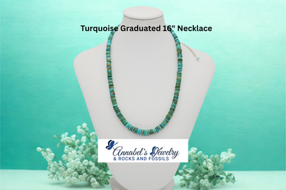 Turquoise Graduated 16" Necklace