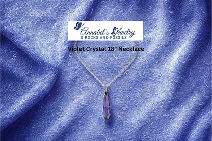 Violet Crystal 18" Necklace
