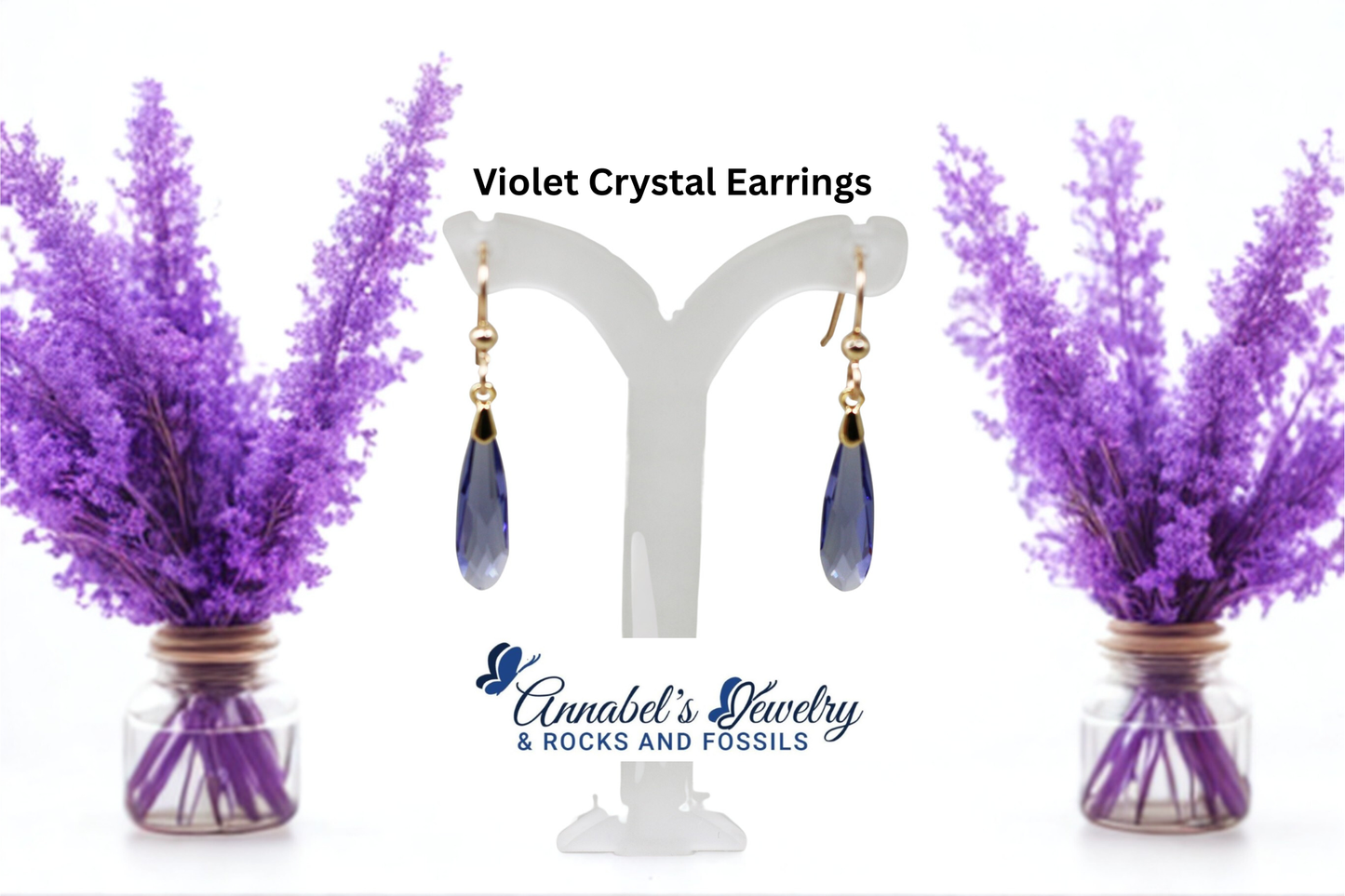 Violet Crystal Earrings