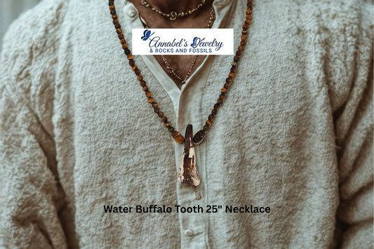 Water Buffalo Tooth 25" Necklace