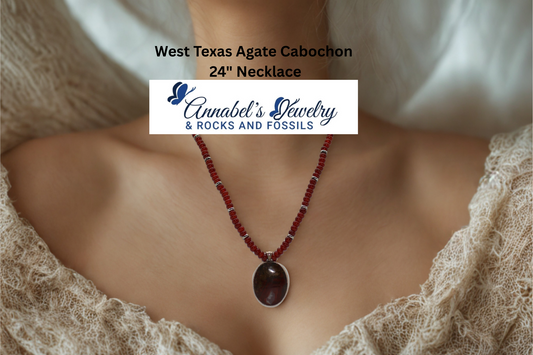 Agate Cabochon 24" Necklace