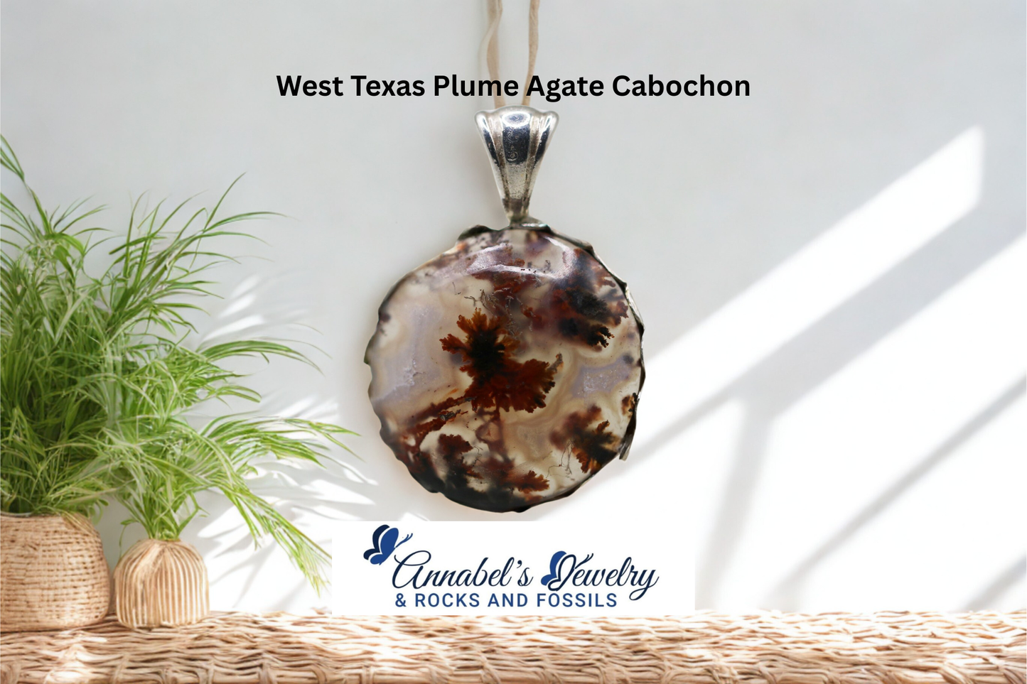 West Texas Plume Agate Cabochon