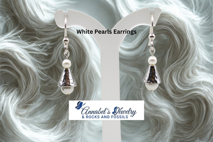 White Pearls Earrings