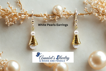 White Pearls Earrings