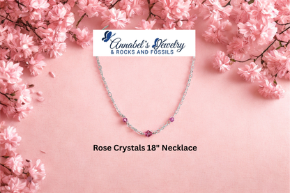 Rose Crystals 18" Necklace
